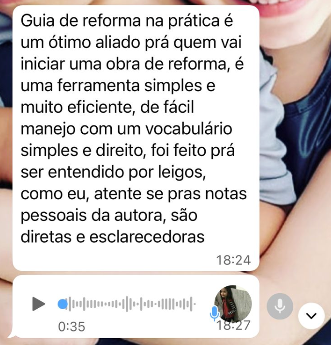 Depoimento de cliente satisfeito