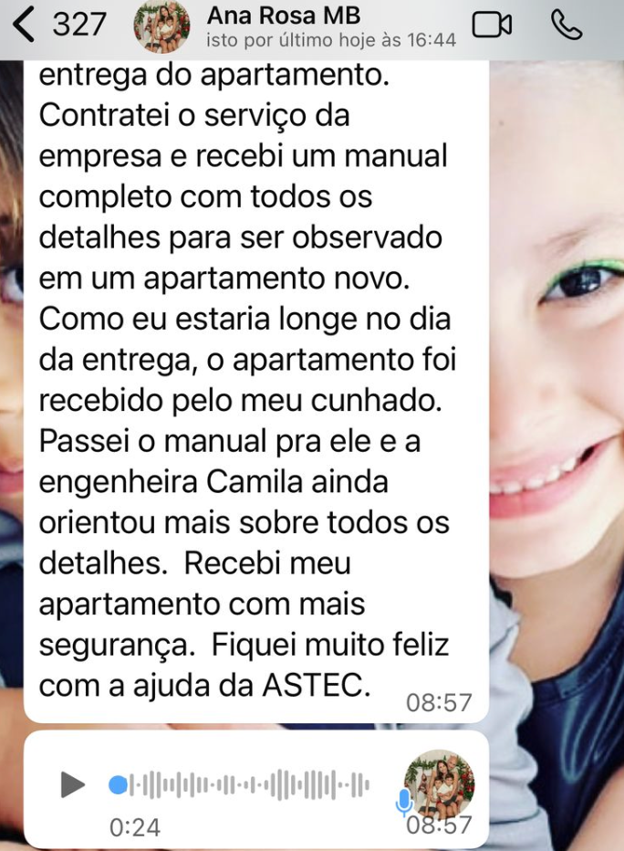 Depoimento de cliente satisfeito